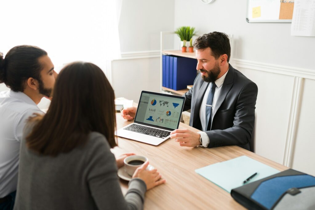 Real estate expert providing trust appraisal advice during an estate planning session
