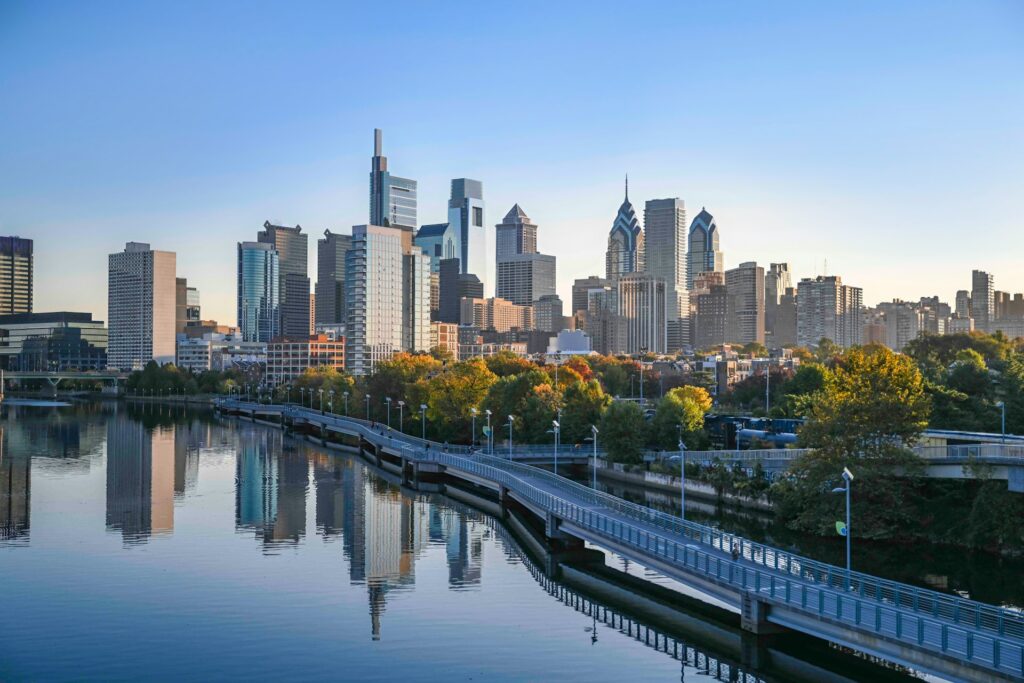 Philadelphia skyline representing how local market trends influence a Pennsylvania divorce appraisal outcome.